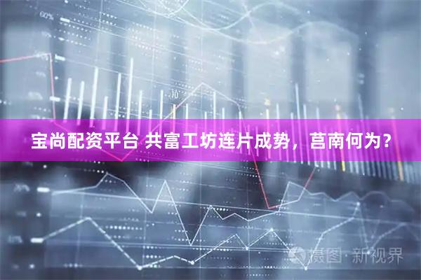 宝尚配资平台 共富工坊连片成势，莒南何为？