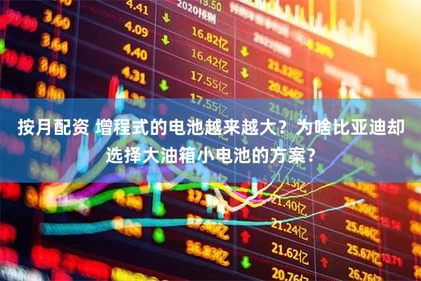 按月配资 增程式的电池越来越大？为啥比亚迪却选择大油箱小电池的方案？